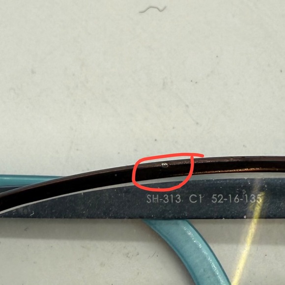 Scott Harris Europa SH-313 C1 Eyeglasses FRAMES ONLY Brown Blue 52 16‎ 135 - Picture 5 of 9